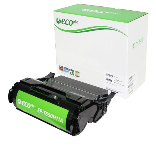 Picture of EcoPlus T650H11A High Yield Black Toner Cartridge (25000 Yield)