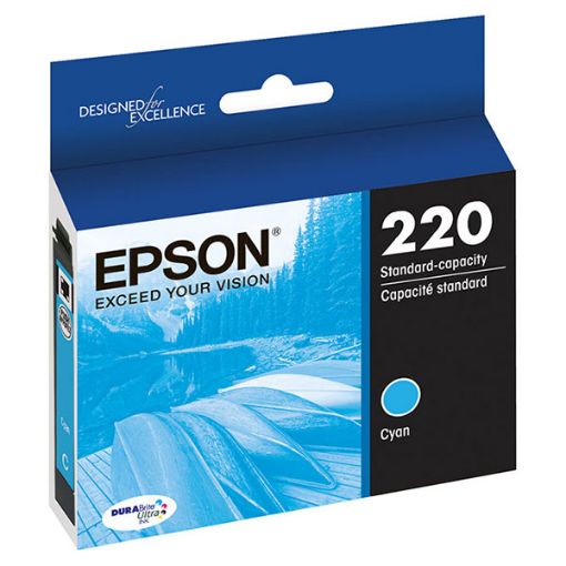 Picture of Epson T220220 (Epson 220) Cyan Inkjet Cartridge (165 Yield)