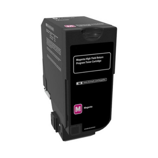 Picture of Lexmark 74C1HM0 High Yield Magenta Toner Cartridge (12000 Yield)