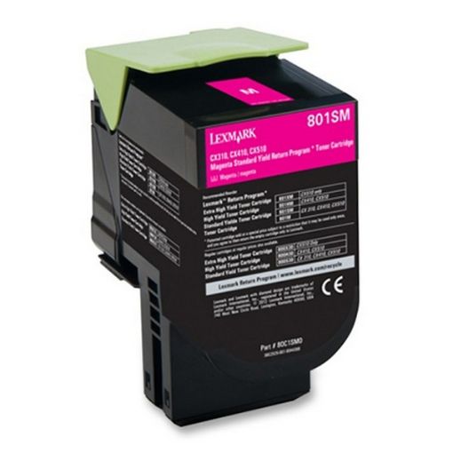 Picture of Lexmark 80C1SM0 Magenta Toner Cartridge (2000 Yield)