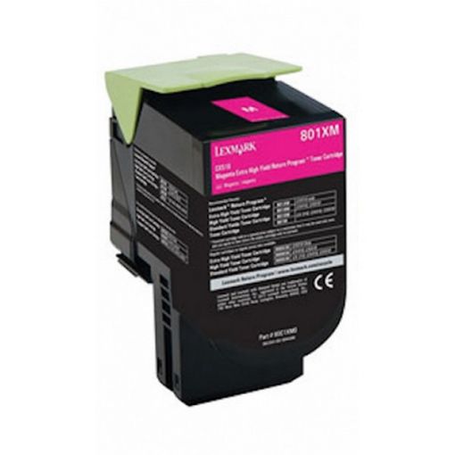 Picture of Lexmark 80C1XM0 Magenta Toner Cartridge (4000 Yield)