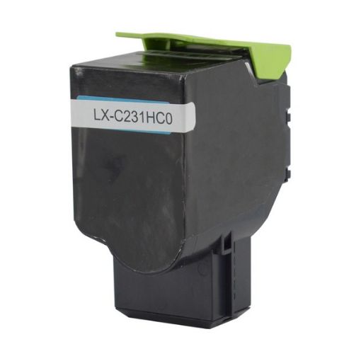 Picture of Lexmark C231HC0 High Yield Cyan Toner Cartridge (2300 Yield)