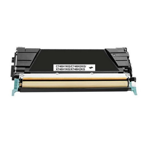 Picture of Lexmark C746H1KG High Yield Black Toner (12000 Yield)