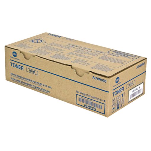 Picture of Konica Minolta A3VW030 Black Toner Cartridges (2/Case) (12000 Yield)
