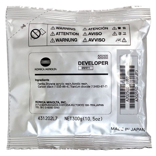 Picture of Konica Minolta A202500 (DV-411) Black Developer (80,000 - 121,000 Yield)