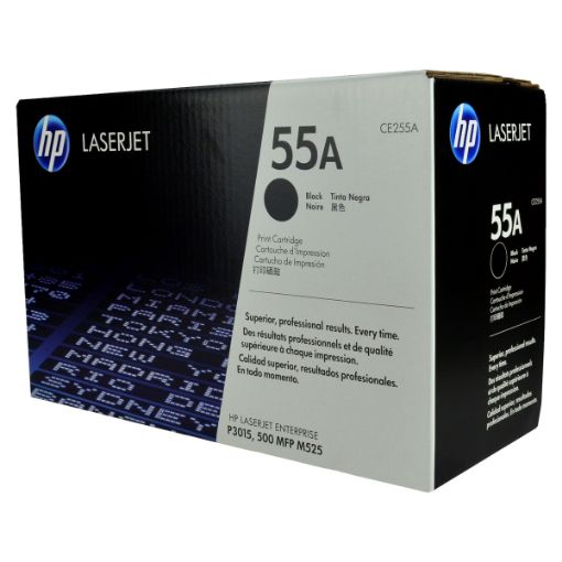 Picture of HP CE255A (HP 55A) Black Toner Cartridge (6000 Yield)
