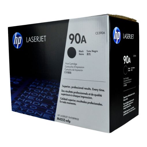 Picture of HP CE390A (HP 90A) Black Toner Cartridge (10000 Yield)