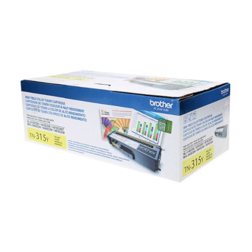 Picture of Brother TN-315Y High Yield Yellow Toner Cartridge (3500 Yield)