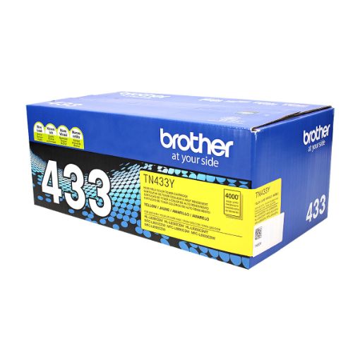 Picture of Brother TN-433Y High Yield Yellow Toner Cartridge (4000 Yield)