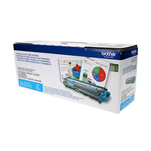 Picture of Brother TN-225C High Yield Cyan Toner Cartridge (2200 Yield)