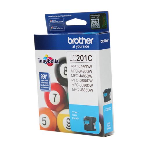 Picture of Brother LC201C Cyan Ink Cartridge (260 Yield)