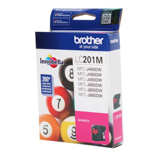 Picture of Brother LC201M Magenta Ink Cartridge (260 Yield)