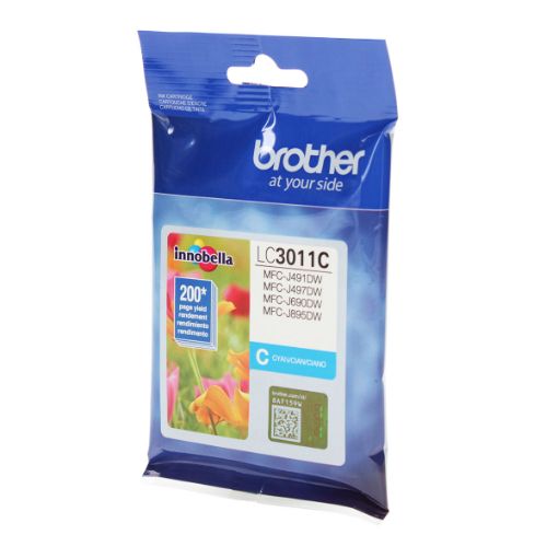 Picture of Brother LC3011C Cyan Ink Cartridge (200 Yield)