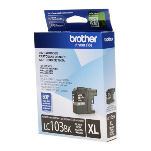 Picture of Brother LC103BK High Yield Black InkJet Ink (600 Yield)