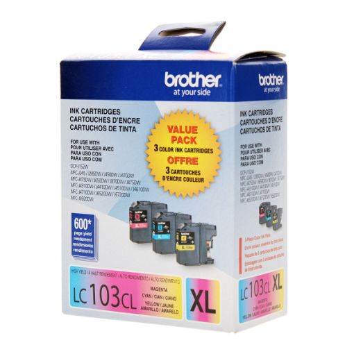 Picture of Brother LC1033PKS High Yield Ink Cartridges (Combo Pack) (600 Yield)