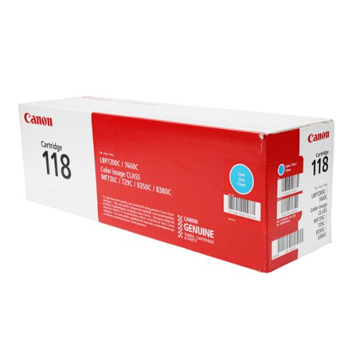 Picture of Canon 2661B001AA (Canon 118C) Cyan Toner Cartridge (2900 Yield)