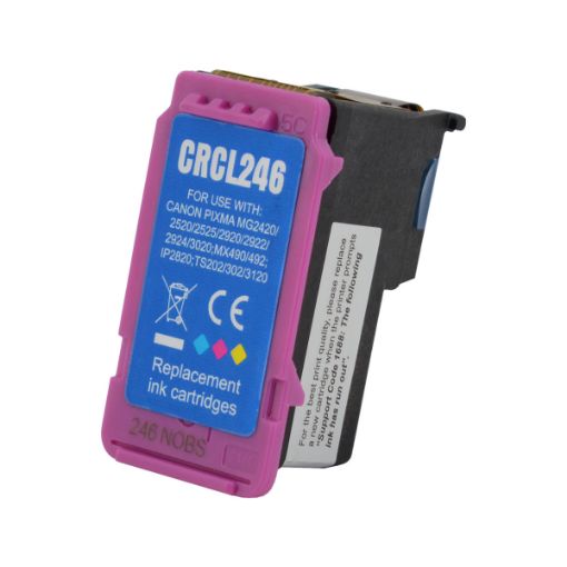 Picture of Compatible 8278B005 (CL246XL, PG245XL) Inkjet Cartridges + PAPER (Combo Pack) (600 Yield), With 3 Refill Tank