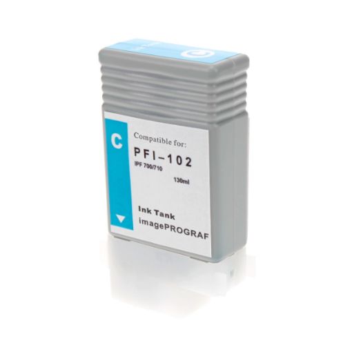 Picture of Remanufactured 0896B001 (PFI-102C) Cyan Inkjet Cartridge (130 Yield)