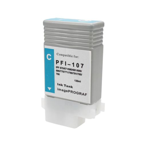 Picture of Compatible 6706B001 (PFI-107C) Cyan Ink Cartridge (130 ml)