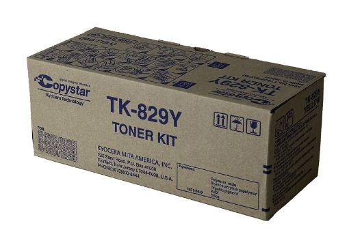 Picture of Copystar 1T02FZACS0 (TK-829Y) Yellow Toner Cartridge (7000 Yield)