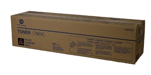 Picture of Konica Minolta A070130 (TN-611K) Black Laser Toner Cartridge (45000 Yield)
