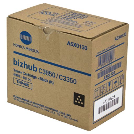Picture of Konica Minolta A5X0130 (TNP48K) Black Toner Cartridge (10000 Yield)