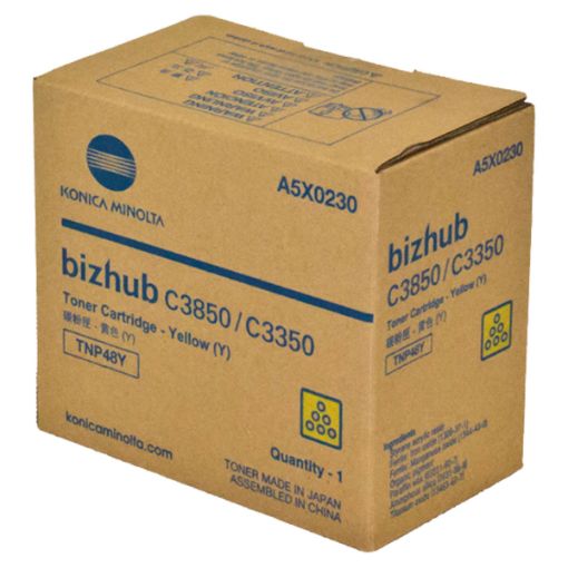 Picture of Konica Minolta A5X0230 (TNP48Y) Yellow Toner Cartridge (10000 Yield)