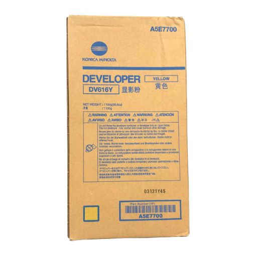 Picture of Konica Minolta A5E7700 (DV-616Y) Yellow Developer (850000 Yield)