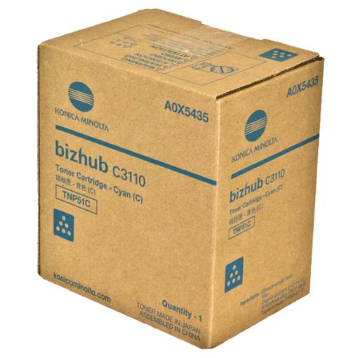 Picture of Konica Minolta A0X5435 (TNP51C) Cyan Toner Cartridge (6000 Yield)
