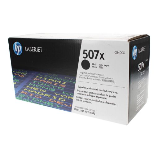 Picture of HP CE400X (HP 507A) High Yield Black Toner Cartridge (11000 Yield)