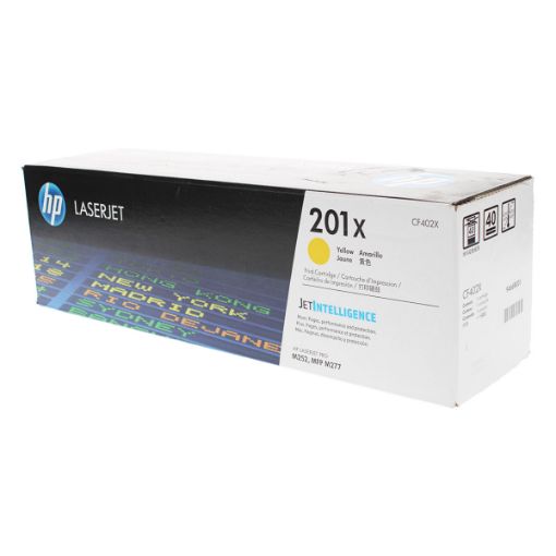 Picture of HP CF402X (HP 201X) High Yield Yellow Toner Cartridge (2300 Yield)