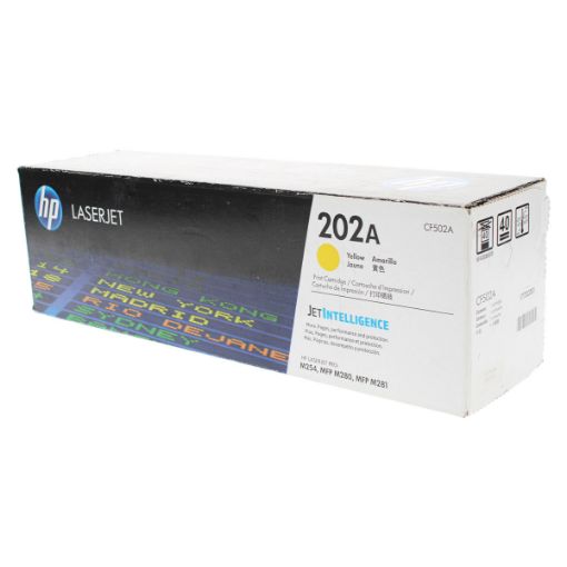 Picture of HP CF502A (HP 202A, Cartridge 054Y) Yellow Toner Cartridge (1300 Yield)