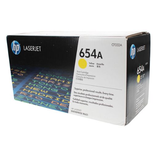 Picture of HP CF332A (HP 654A) Yellow Toner Cartridge (1000 Yield)