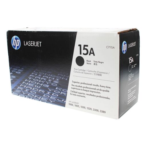 Picture of HP C7115A (HP 15A) Black Toner Cartridge (2500 Yield)