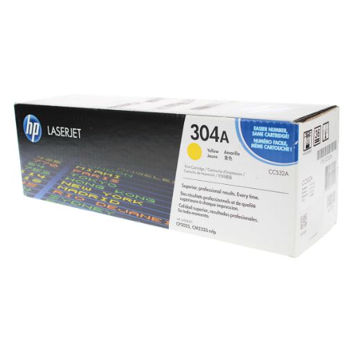 Picture of HP CC532A (HP 304A) Yellow Toner Cartridge (2800 Yield)