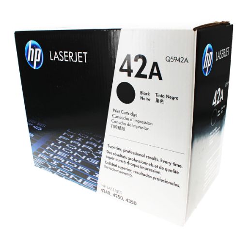 Picture of HP Q5942A (HP 42A) Black Toner Cartridge (12000 Yield)