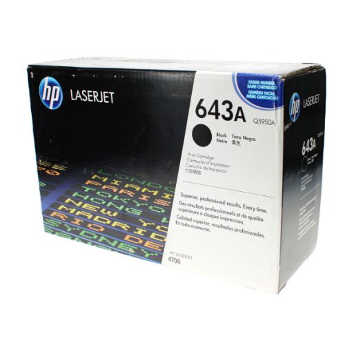 Picture of HP Q5950A (HP 643A) Black Toner Cartridge (11000 Yield)