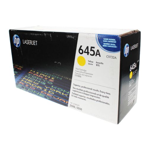 Picture of HP C9732A (HP 645A) Yellow Toner Cartridge (12000 Yield)
