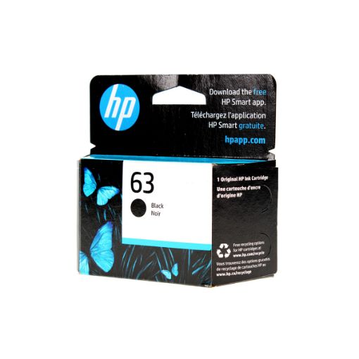 Picture of HP F6U62AN (HP 63) Black Ink Cartridge (190 Yield)