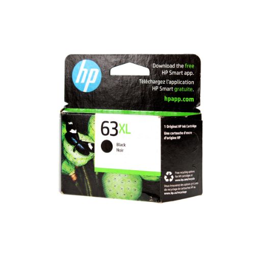Picture of HP F6U64AN (HP 63XL Bk) High Yield Black Inkjet Cartridge (480 Yield)