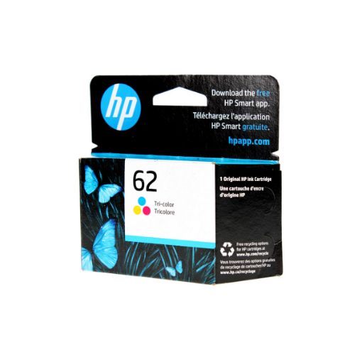 Picture of HP C2P06AN (HP 62) Tri-Color Ink Cartridge (165 Yield)