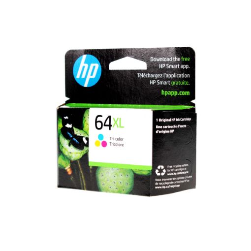 Picture of HP N9J91AN (HP 64XL) High Yield Tri-Color Ink Cartridge (415 Yield)