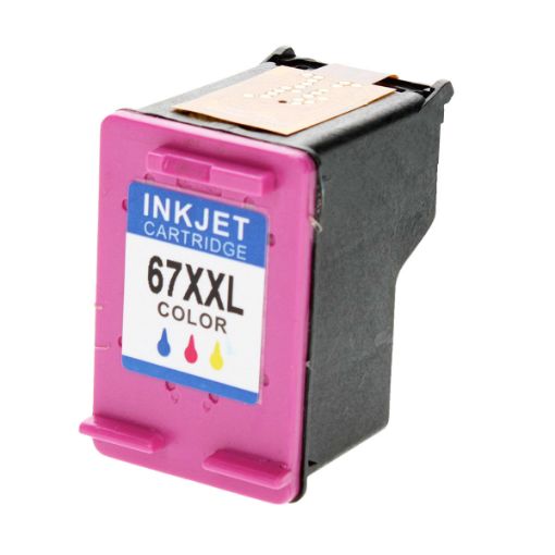 Picture of Remanufactured 67XXL (6ZA16AN) Extra High Yield Tri-Color Inkjet Cartridge (400 Yield)