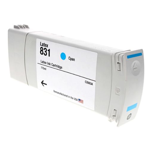 Picture of Remanufactured CZ683A (HP 831) Cyan Latex Ink (775 ml)