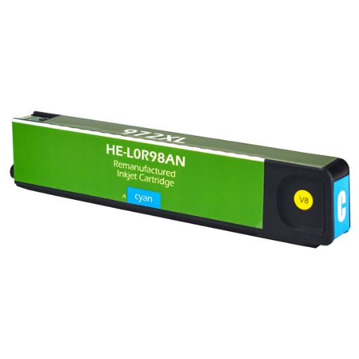 Picture of Remanufactured L0R98AN (HP 972X) High Yield Cyan Pagewide Inkjet Cartridge (7000 Yield), No Box