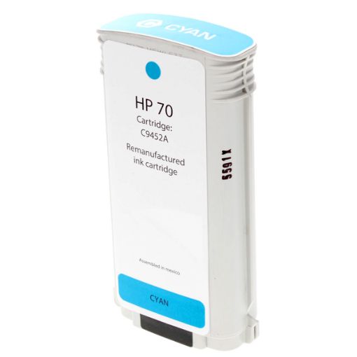 Picture of Remanufactured C9452A (HP 70) Cyan Pigment Inkjet Cartridge (130 ml)
