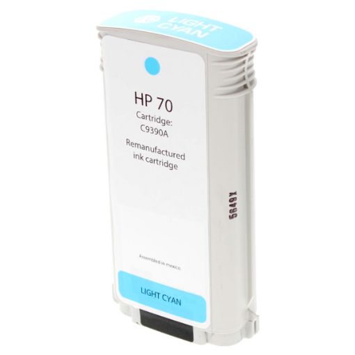 Picture of Remanufactured C9390A (HP 70) Light Cyan Pigment Inkjet Cartridge (130 ml)