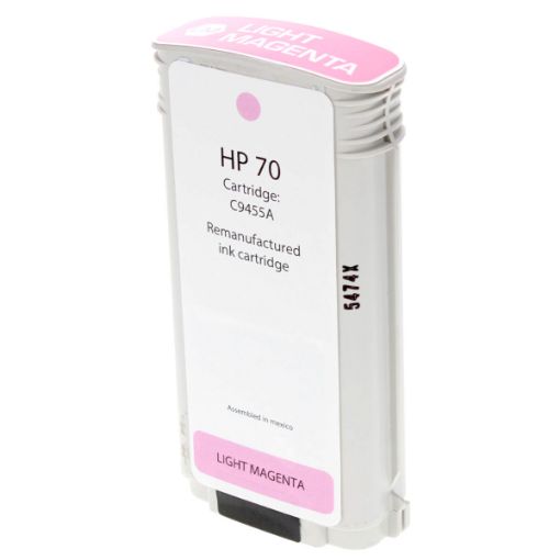 Picture of Remanufactured C9455A (HP 70) Light Magenta Pigment Inkjet Cartridge (130 ml)