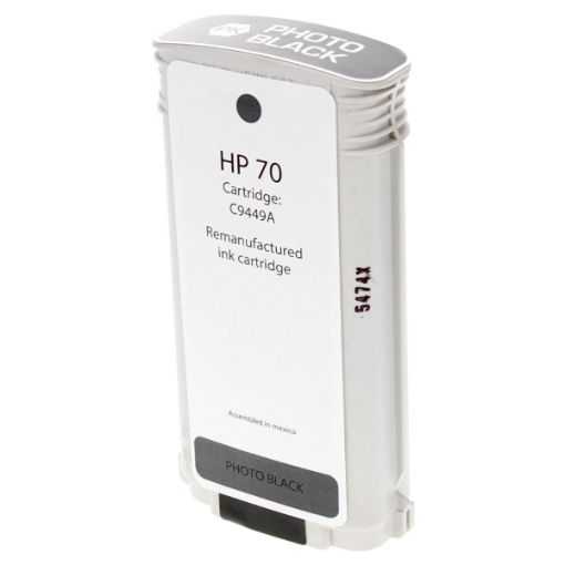 Picture of Remanufactured C9449A (HP 70) Black Pigment Inkjet Cartridge (130 ml)