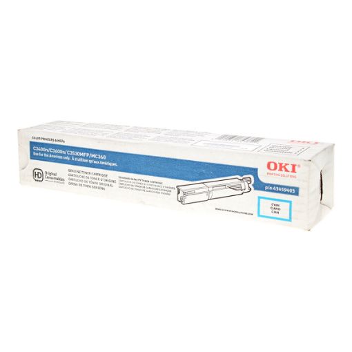 Picture of Okidata 43459403 Cyan Laser Toner Cartridge (1000 Yield)